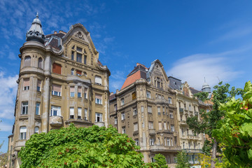 budapest hungary from above in the summer