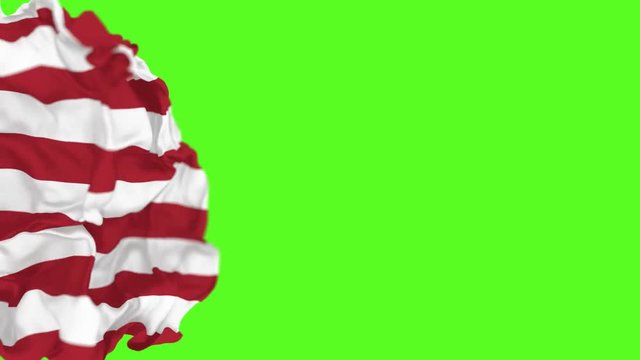 3D animated transition of the National flag of the United States of America, alpha mask is included