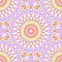 Floral Geometric seamless pattern. Decorative art deco style. Vector illustration for design