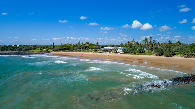 Bargara, Queensland / Australia - December 2017 - Aerial Photograph of Neilson's Park Beach