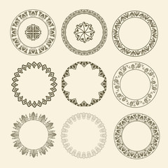 Obraz premium Greek national antique round pattern