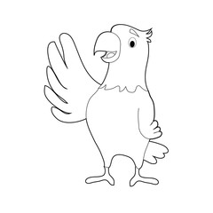 Easy Coloring Animals for Kids: Eagle