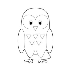 Easy Coloring Animals for Kids: Snowy Owl