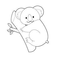 Easy Coloring Animals for Kids: Koala