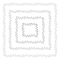 Square decorative frames with leaves