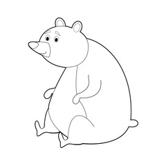 Easy Coloring Animals for Kids: Bear