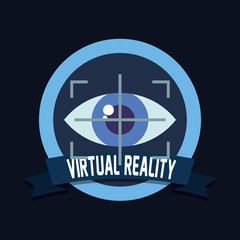 eye view of reality virtual technology vector illustration design