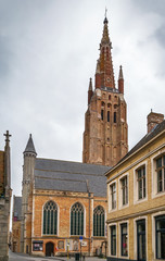 Fototapeta na wymiar Church of Our Lady, Bruges, Belgium