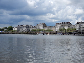 Fototapeta premium Quai de la Fosse, Nantes, Loire-Atlantique, France