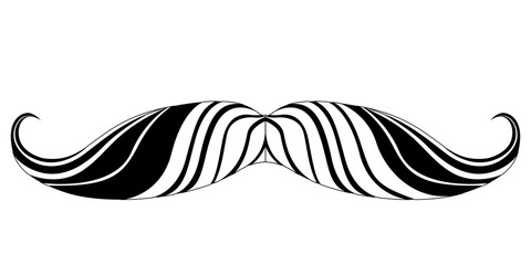 Hipster mustache silhouette