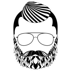 Isolated hipsterman avatar
