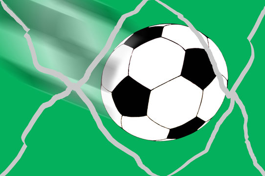 Fu&szlig;ball, Tor, Tor, Tor, Volltreffer ins Netz, er steht im Tor und ich dahinter...