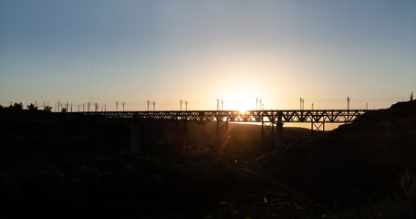 sunset railway bridge