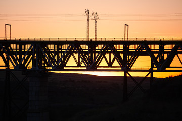 sunset railway bridge