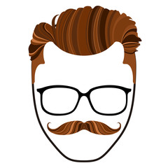 Isolated hipsterman avatar