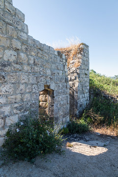 Ruins  of abandoned Palestinian village Kafr Birim in the north of Israel in which the christians Maronites lived until the middle of the 20th century