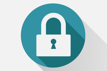 Icono azul de candado.