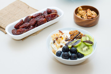 Healthy Eating with Date Palm, Grape, Kiwi