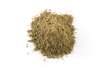 Vegan Protein Pile on White Background Top View