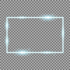 Frame with light effects, aqua color