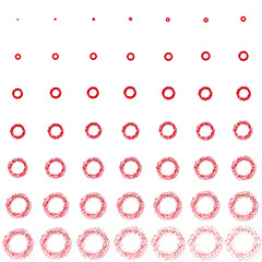 Animation explosion of confetti