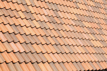 Rote Dachziegel, Dachziegelsteine, Dach
