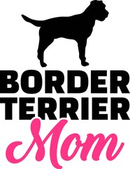 Border Terrier mom silhouette