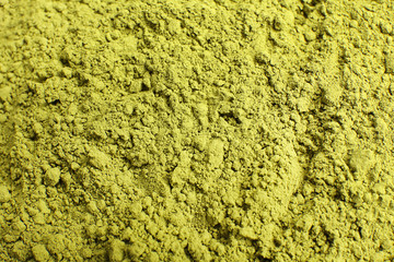 Powdered matcha tea, closeup