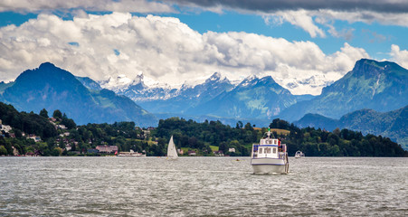 View of Lake Lucerne in summer season, Switzerland