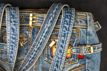fittings on the jeans hand bag