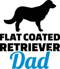 Flat Coated Retriever dad silhouette