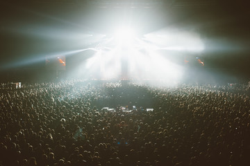People on a concert in a big concert hall