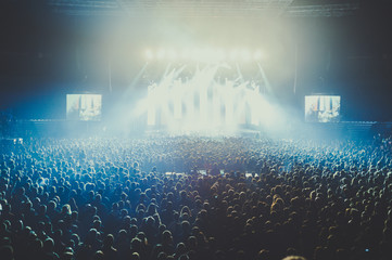 People on a concert in a big concert hall