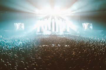 People on a concert in a big concert hall