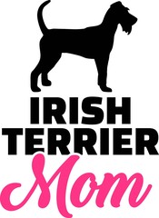 Irish Terrier mom silhouette