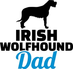 Irish Wolfhound dad silhouette