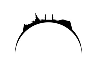 Obraz premium San Sebastian skyline, Donosti in Spain