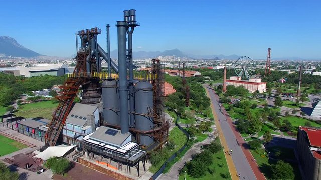 Parque Fundidora Aerial Footage Drone