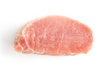 piece of raw meat isolated on white background