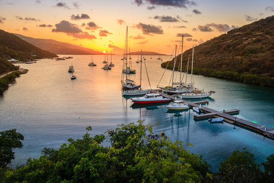 Sunset on the tropical island