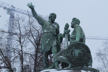 Минин и Пожарский. Снегопад