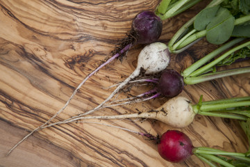 mix of fresh radish different taste