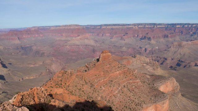 Panorama From The Bottom Up To The Monument Of The Rock In The Grand Canyon