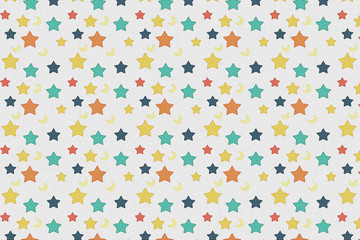 Obraz premium Star and moon on gray background