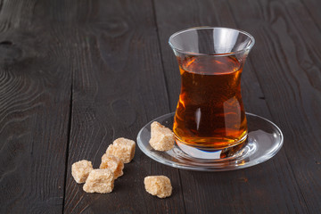 Tea in Azerbaijani traditional armudu (pear-shaped) glass