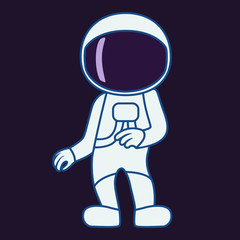 Dancing astronaut. Vector illustration