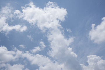Blue sky with clouds natural view,
