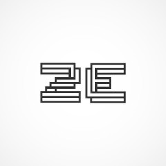 Initial Letter ZE Logo Template Vector Design