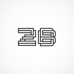 Initial Letter ZB Logo Template Vector Design