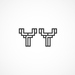 Initial Letter YY Logo Template Vector Design